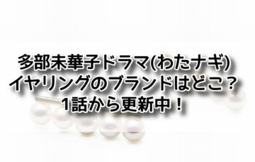多部未華子　ドラマ　イヤリング 1話　ブランド　どこ　わたナギ